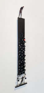 SOLD "The Correspondence," by Janis Woode steel, wrapped copper wire, vintage typewriter parts 35 1/2" (H) x 6 1/2" (W) $3600
