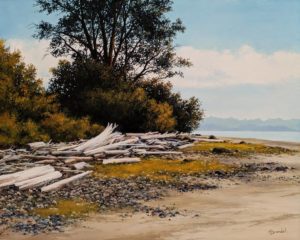 "Heron Beach," by Merv Brandel 16 x 20 - oil $2525 Unframed