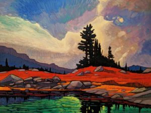 SOLD "Invigorating Mountain Light," by Nicholas Bott 30 x 40 - oil $6060 Unframed