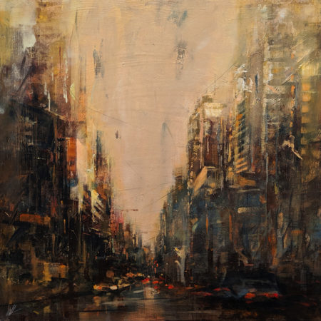 SOLD "After Raining," by William Liao 24 x 24 - acrylic $2000 Unframed $2700 in show frame