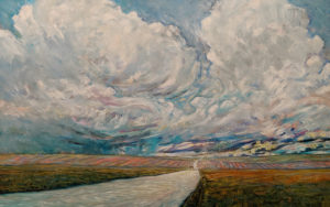 SOLD "A Road East," by Steve Coffey 30 x 48 - oil $3430 Unframed
