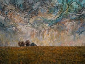 SOLD "Soft Storm Swirl," by Steve Coffey 30 x 40 - oil $3290 Unframed