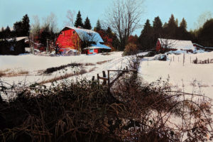 SOLD "After the Snowfall," by Alan Wylie 32 x 48 - acrylic $14,800 Unframed