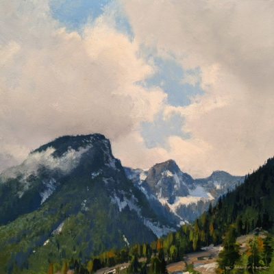 SOLD "Blanshard Peak," by Renato Muccillo 6 x 6 - oil $1800 in show frame