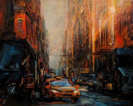 SOLD "One Way Street," by William Liao 16 x 20 - acrylic $1120 Unframed $1510 in show frame