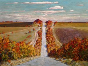 "A Trip in Autumn," by Min Ma 30 x 40 - acrylic $5510 Unframed
