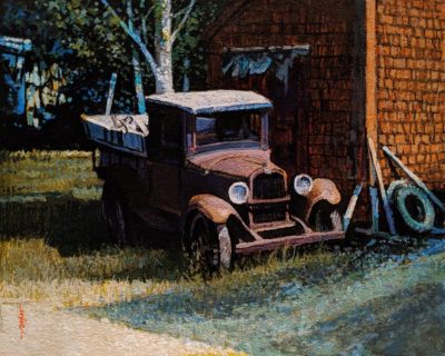 SOLD "Wee Auld Truck," by Alan Wylie 8 x 10 - acrylic $1485 Unframed $1700 in show frame