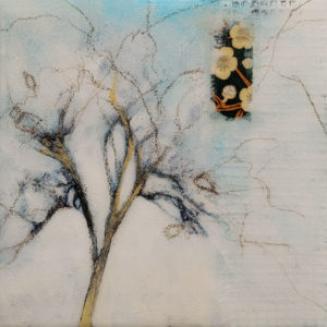 SOLD "A Deep Longing," by Nikol Haskova 6 x 6 - mixed media, high-gloss finish $380 (unframed panel with thick edges)