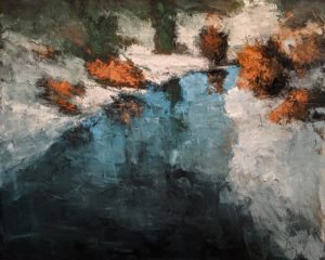 "Ruisseau en Hiver," (Winter Creek) by Robert P. Roy 24 x 30 - oil $1600 Unframed