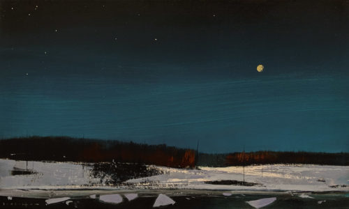 SOLD "Silent Night," by David Lidbetter 12 x 20 - oil $1475 Unframed
