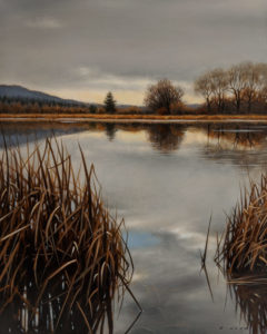 SOLD "Autumn Pond Reflections," by Ray Ward 8 x 10 - oil $980 Unframed $1200 in show frame