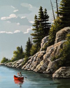 "Below the Rocks," by Bill Saunders 8 x 10 - acrylic $650 Unframed