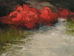 SOLD "Buisson Rouge" (Red Bush) by Robert P. Roy 9 x 12 - oil $560 Unframed