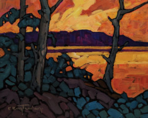 SOLD "Caramelized Sky," by Phil Buytendorp 8 x 10 - oil and acrylic $625 Unframed