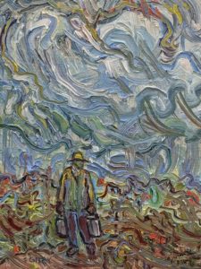SOLD "The Gardener," by Steve Coffey 6 x 8 - oil $580 Unframed $735 in show frame