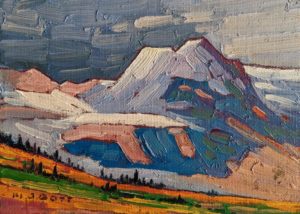 SOLD "Interior B.C. Mountain," by Nicholas Bott 5 x 7 - oil $550 Unframed