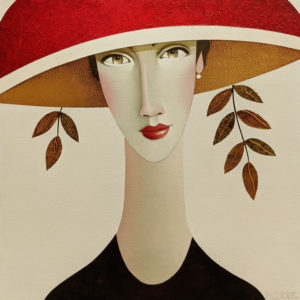 SOLD "Layla," by Danny McBride 14 x 14 - acrylic $1275 (thick canvas wrap) $1400 in show frame
