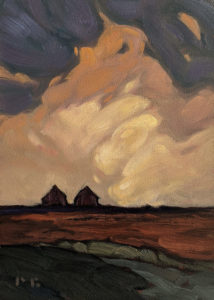 SOLD "Living Sky," by Phil Buytendorp 5 x 7 - oil $550 Unframed $685 in show frame