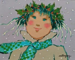 SOLD "Marie-Noël..." by Claudette Castonguay 8 x 10 - acrylic $340 Unframed $460 in show frame