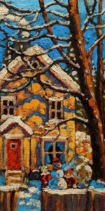 SOLD "Our Little Front Yard," by Rod Charlesworth 6 x 12 - oil $750 Unframed $850 in show frame