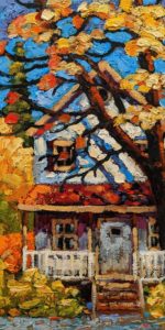 SOLD "Our Little Veranda," by Rod Charlesworth 6 x 12 - oil $750 Unframed $900 in show frame