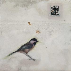 SOLD "A Peaceful Heart (Study)" by Nikol Haskova 6 x 6 - mixed media, high-gloss finish $400 (unframed panel with thick edges)