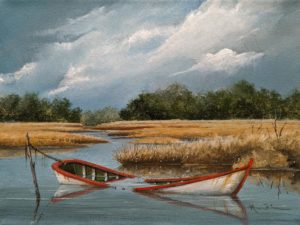 SOLD "The Salt Marsh," by Mark Fletcher 9 x 12 - acrylic $740 Unframed