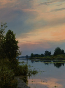 SOLD "September Shoreline II," by Renato Muccillo 8 x 11 - oil $3250 in show frame