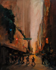 SOLD "Time to Go Home," by William Liao 24 x 30 - acrylic $2350 (thick canvas wrap)