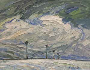 SOLD "Winter Lines," by Steve Coffey 7 x 9 - oil $660 Unframed $875 in show frame