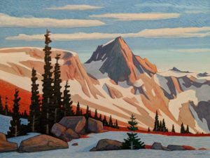 SOLD "Salient Mountain Pass," by Nicholas Bott 36 x 48 - oil $7160 (thick canvas wrap)