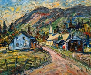 SOLD "Notre Dame des Monts, Charlevoix," by Raynald Leclerc 20 x 24 - oil $2500 Unframed