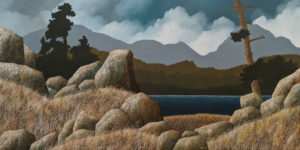 SOLD "Blustery Afternoon," by Ken Kirkby 30 x 60 - oil $5000 Unframed