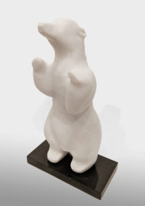 "Standing polar bear," by Herb Latreille 13 1/2" (H)- Glacierite (B.C.) $1250