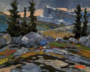 "Rockies Plateau," by Graeme Shaw 8 x 10 - oil $535 Unframed