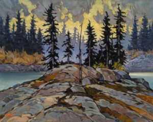 SOLD "Stagg River Island," by Graeme Shaw 24 x 30 - oil $2435 (thick canvas wrap)
