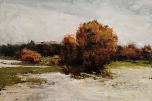 "La fonte d'automne" (Autumn Melt) by Robert P. Roy 24 x 36 - oil $1900 Unframed