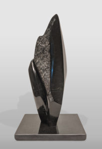 SOLD "Black Abstract III," by Herb Latreille 14" (H) - Coquihalla jade $1800