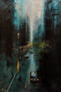 SOLD "City Forest," by William Liao 24 x 36 - acrylic $2920 Unframed