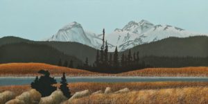 SOLD "Snow in the High Country II" (commission), by Ken Kirkby 30 x 60 - oil $5000 Unframed