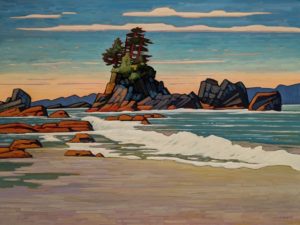 SOLD "Brady's Beach Crescendo II" by Nicholas Bott 30 x 40 - oil $6060 (thick canvas wrap without frame)