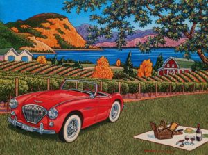 SOLD "A Great Spot for a Picnic," by Michael Stockdale 12 x 16 - acrylic $695 Unframed