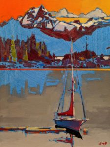 SOLD "Howe Sound to Garibaldi," by Mike Svob 12 x 16 - acrylic $1415 Unframed