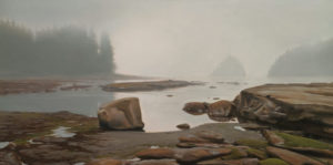 SOLD "Lost Horizon," by Ray Ward 12 x 24 - oil $1950 Unframed
