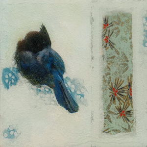 SOLD "A Moment of Solitude," by Nikol Haskova 6 x 6 - mixed media, high-gloss finish $400 (unframed panel with thick edges)