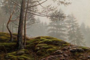 SOLD "Mossy Path," by Ray Ward 8 x 12 - oil $1050 Unframed