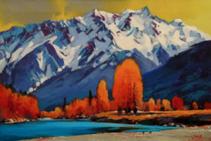 SOLD "Mountain Passion, Pemberton, B.C." by Mike Svob 16 x 24 - acrylic $2575 Unframed