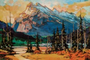 SOLD "Rundle Study," by David Langevin 12 x 18 - acrylic $1100 Unframed