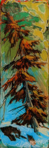 SOLD "2000" by David Langevin 2 1/2 x 7 1/2 - acrylic, high-gloss finish $195 (5/8" panel with painted edges)