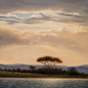 "Cascading Light," by Ray Ward 8 x 8 - oil $880 Unframed